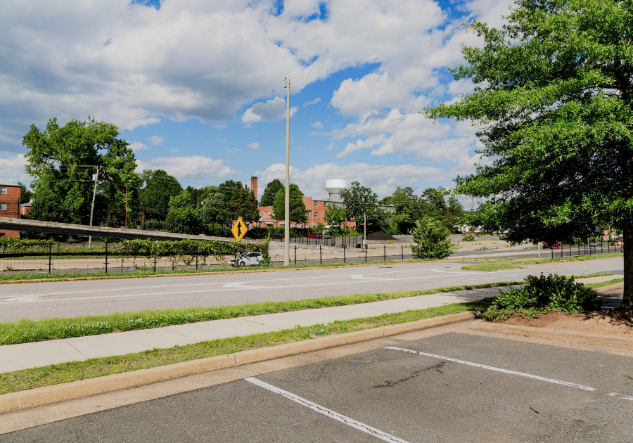 Rendering of the proposed tank from Arlington Boulevard (Route 50) overlooking the Willston Multicultural Center.