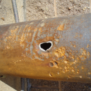 corroded pipe