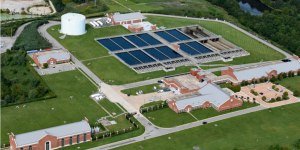 Aerial photo of the Griffith Drinking Water Treatment Plant in Lorton VA