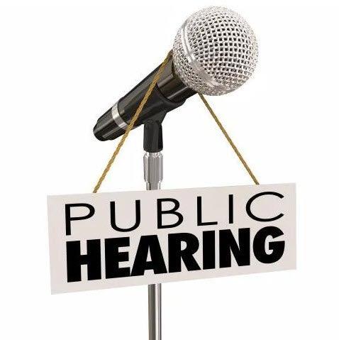 Sign that says Public hearing